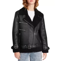 Best Pirce ⌛ STEVE MADDEN Quinn Sherpa Lined Faux Leather Moto Jacket Black 🎉 -DealsSunset & Spring Store unnamed file 676