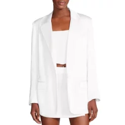 New ❤️ STEVE MADDEN Smooth Talk Satin Blazer White ✔️ -DealsSunset & Spring Store unnamed file 704