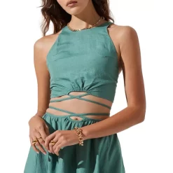 Budget 🎉 ASTR The Label Divine Crop Top Dark Sage ⭐ -DealsSunset & Spring Store unnamed file 707