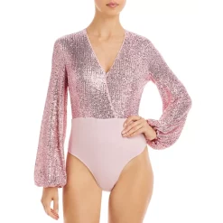 Best reviews of 👍 Bardot Sequin Wrap Bodysuit Light Pink ✔️ -DealsSunset & Spring Store unnamed file 721