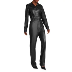Cheapest 😀 STEVE MADDEN Portia Faux Leather Jumpsuit Black 👍 -DealsSunset & Spring Store unnamed file 725