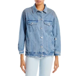 Best Sale 😉 Sunset & Spring Cotton Embellished Denim Jacket Medium Denim 🛒 -DealsSunset & Spring Store unnamed file 77