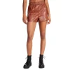 Best deal 🔥 STEVE MADDEN Faux The Record Faux Leather Shorts Cognac 😀 -DealsSunset & Spring Store unnamed file 781