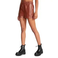 Best deal 🔥 STEVE MADDEN Faux The Record Faux Leather Shorts Cognac 😀 -DealsSunset & Spring Store unnamed file 783