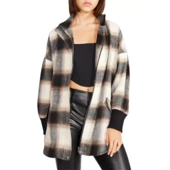 Cheapest ✔️ STEVE MADDEN Harper Plaid Jacket Black 😀