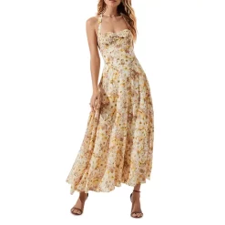 Budget ๐งจ ASTR The Label Mariella ๐ Dress Taupe Yellow ๐ฅ